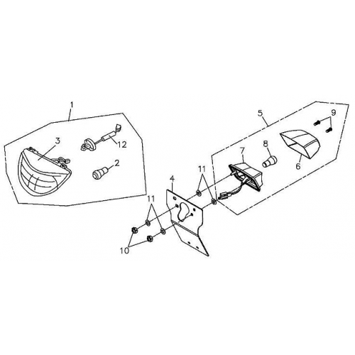 Head/Tail Light (Adly ATV 300S Interceptor)