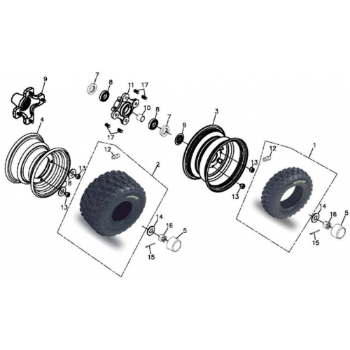 Wheel Front and Rear (Adly ATV 300S Interceptor)