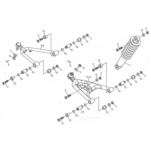 Front Suspension (Arm) (Adly ATV 300U) Front Suspension (Arm) (Adly ATV 300U)