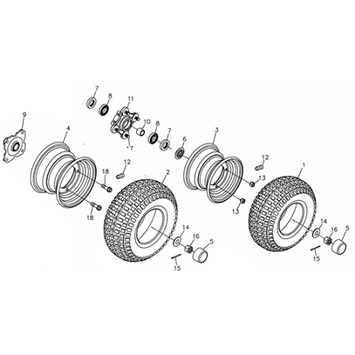 Wheel Front and Rear (Adly ATV 300U)