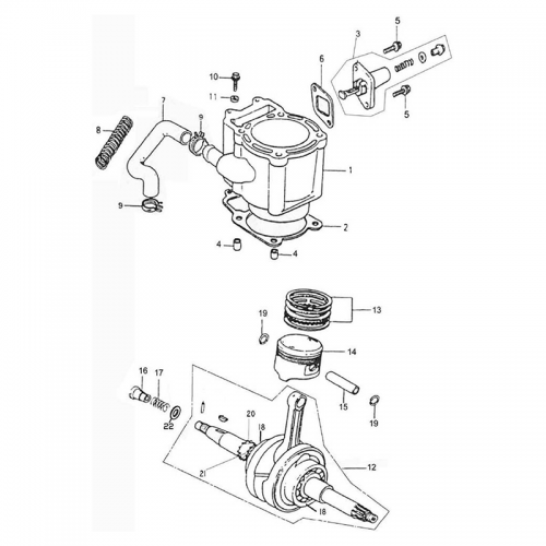Cylinder | Piston | Crankshaft Cylinder | Piston | Crankshaft