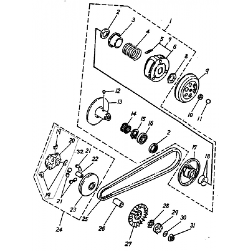 Clutch (Adly ATV 50cc 2T)