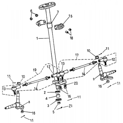 Steering (Adly ATV 50cc 2T) Steering (Adly ATV 50cc 2T)