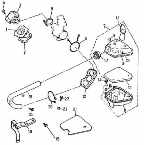 Reed Valve, Air Cleaner (Adly ATV 90cc 2T)