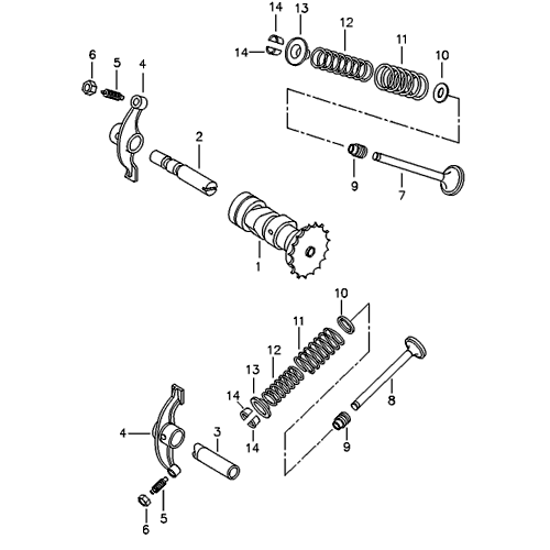 Camshaft, Valve (Adly ATV 90RV 4T) Camshaft, Valve (Adly ATV 90RV 4T)