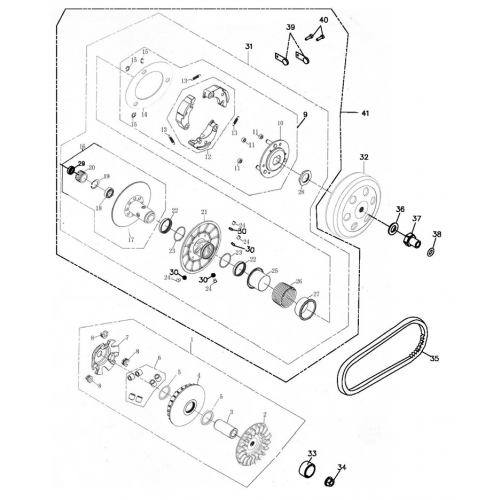 Driven Pulley (Adly Mini Car 320)