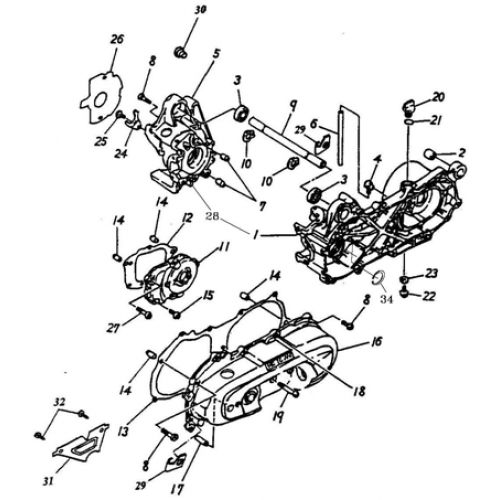 Crankcase (Adly PANTHER-50 '06) Crankcase (Adly PANTHER-50 '06)