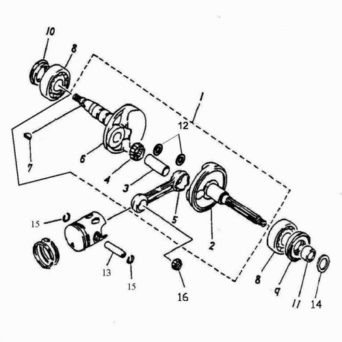 Crankshaft | Piston (Adly Atv 100D) Crankshaft | Piston (Adly Atv 100D)