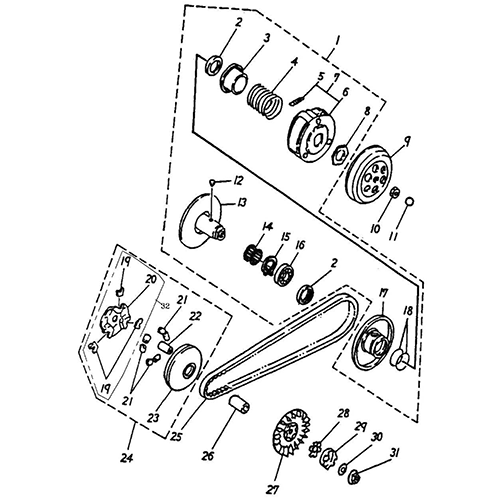 Clutch (Adly Noble ST-50) Clutch (Adly Noble ST-50)