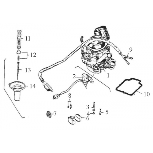 Carburetor (Adly Super Sonic SS-125D) Carburetor (Adly Super Sonic SS-125D)