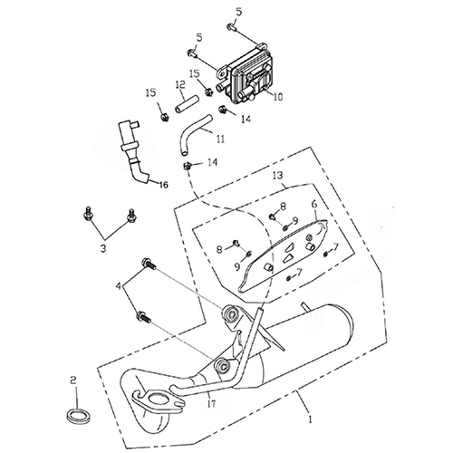 Exhaust (Adly BullsEye 50)