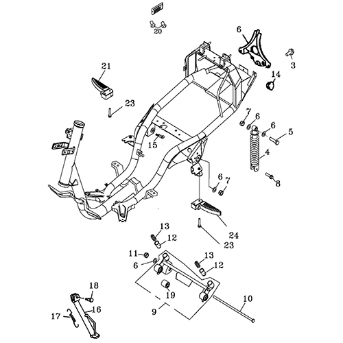 Frame Body (Adly BullsEye 50) Frame Body (Adly BullsEye 50)