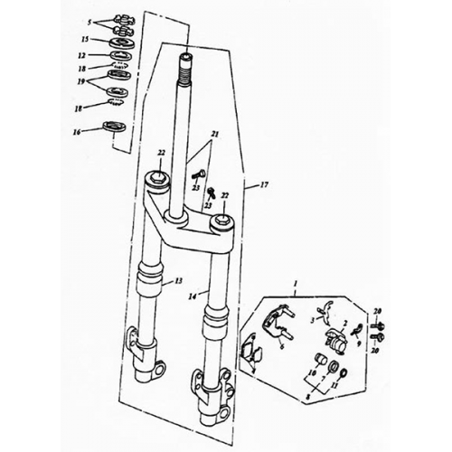 Front Fork (Lambretta UNO150) Front Fork (Lambretta UNO150)