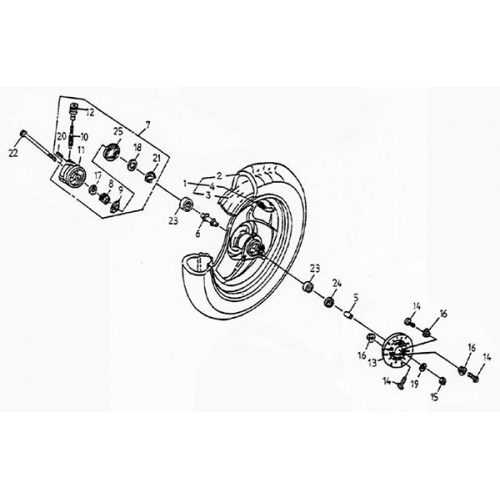Front Wheel (Lambretta UNO150)
