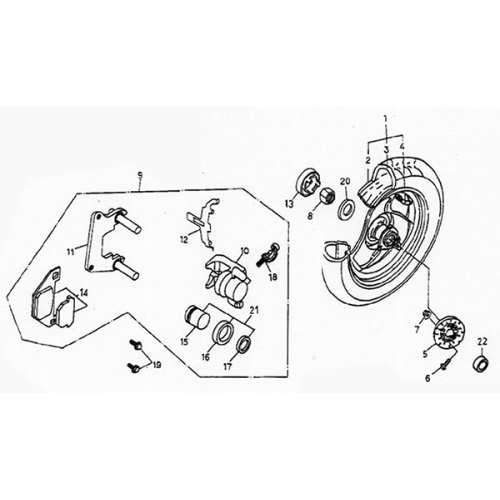 Rear Wheel (Lambretta UNO150)