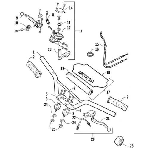 Handlebar Assembly (Arctic Cat 90 2T)