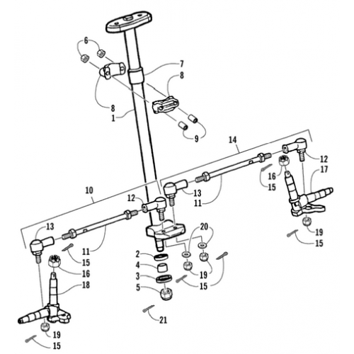 Steering Assembly (Arctic Cat 90 2T)