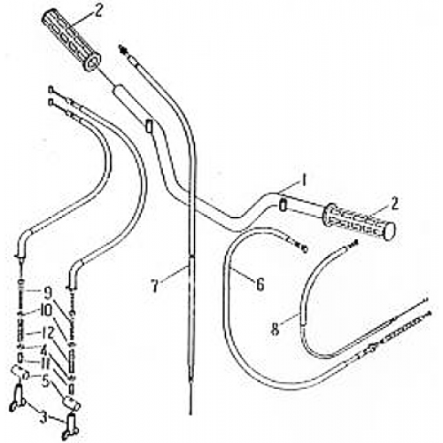 Steering Handle Cable (Barossa ATV 170)