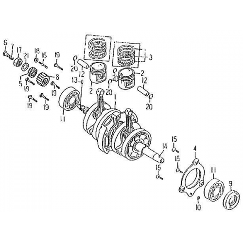 Crankshaft Piston (Barossa Silverhawk 250) Crankshaft Piston (Barossa Silverhawk 250)