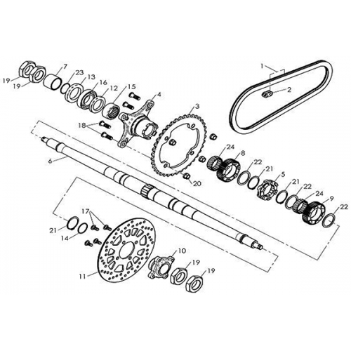 Axle (Barossa Silverhawk 250)