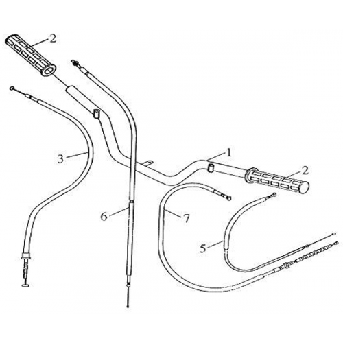 Handlebar | Steering | Cables (Barossa Silverhawk 250) Handlebar | Steering | Cables (Barossa Silverhawk 250)