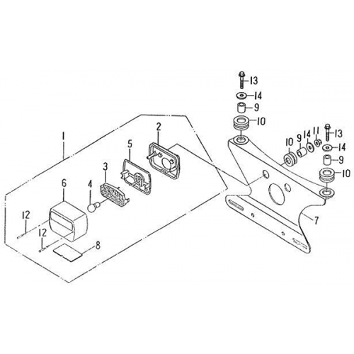 Tail light (Barossa Silverhawk 250) Tail light (Barossa Silverhawk 250)