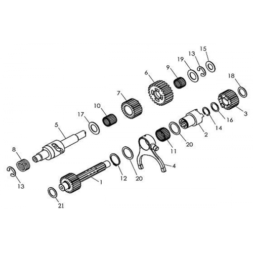 Gear Shaft (Barossa Silverhawk 250) Gear Shaft (Barossa Silverhawk 250)