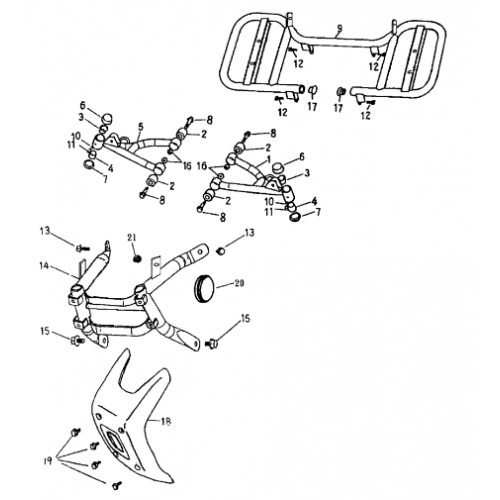 Arm | Foot Rest | Bumper (Bombardier Mini DS 50 2T) Arm | Foot Rest | Bumper (Bombardier Mini DS 50 2T)