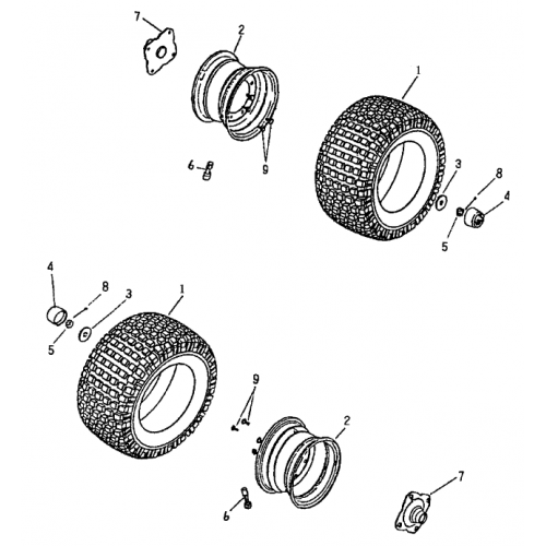 Rear Wheel (Bombardier Mini DS 90 2T) Rear Wheel (Bombardier Mini DS 90 2T)