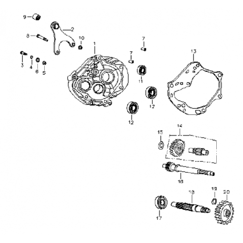 Transmission (Bombardier Mini DS 90 4T)