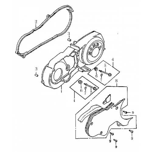 Left Crankcase Cover (Dazon Buggy 175)