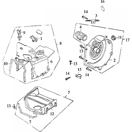 Fan Cover, Shroud (Adly GK-125 (BK-125) 2005) Fan Cover, Shroud (Adly GK-125 (BK-125) 2005)