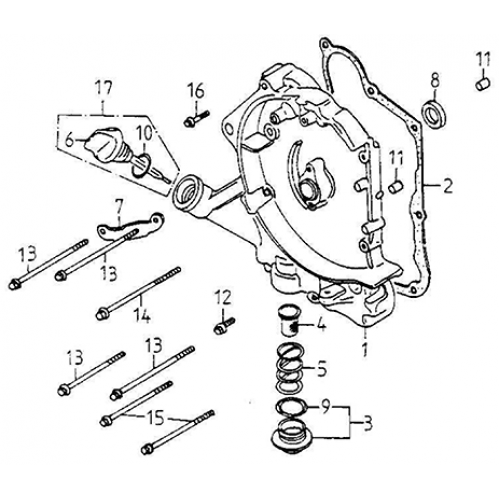 Right Crankcase Cover (Adly GK-125 (BK-125) 2005) Right Crankcase Cover (Adly GK-125 (BK-125) 2005)