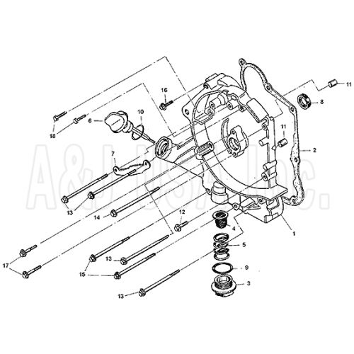 Crankcase Assembly (1) (Kasea LM150IIR 2003)