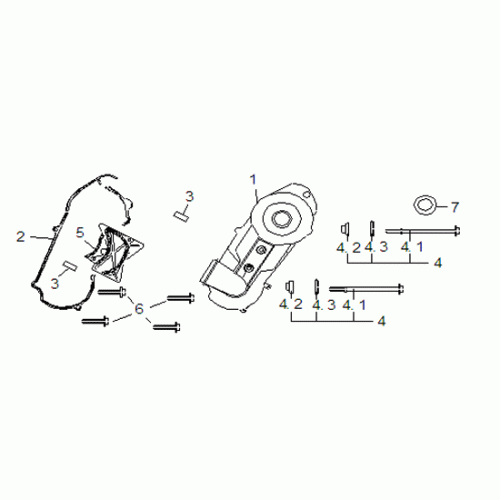 Left Crankcase Cover (Dazon Raider 250 Engine 2006+) Left Crankcase Cover (Dazon Raider 250 Engine 2006+)