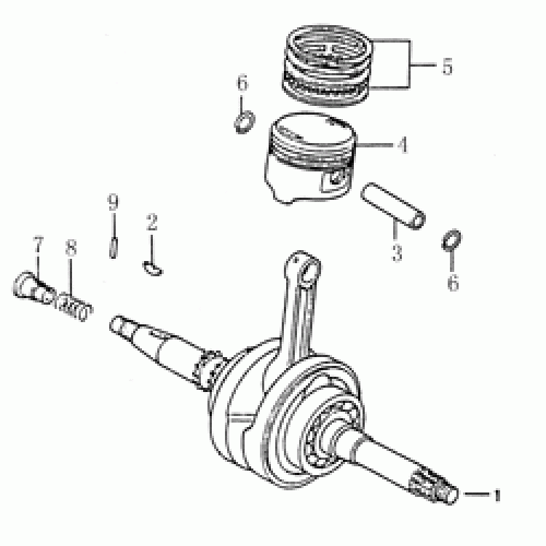 Crankshaft/Piston (Dazon Raider 250 Engine 2006+)