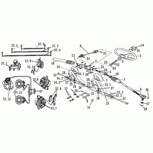 Controls/Steering Shaft (Dazon Raider 150 2006 and Earlier) Controls/Steering Shaft (Dazon Raider 150 2006 and Earlier)