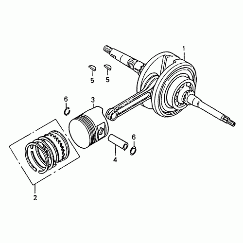 Crankshaft/Piston (Dazon Raider 150 2005 and Older)