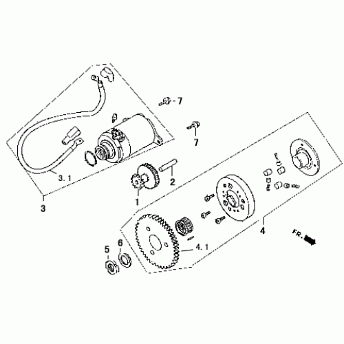 Starting Motor (Dazon Raider 150 2006 and Earlier) Starting Motor (Dazon Raider 150 2006 and Earlier)