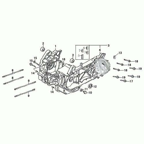Crankcase (Dazon Raider 150 2006 and Earlier)
