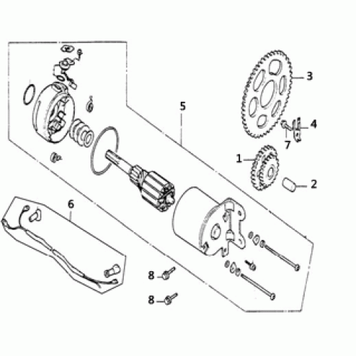 Starting Motor (Dazon Raider 250 2005 and Older)