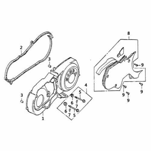Left Crankcase Cover (Dazon Raider 250 2005 and Older) Left Crankcase Cover (Dazon Raider 250 2005 and Older)