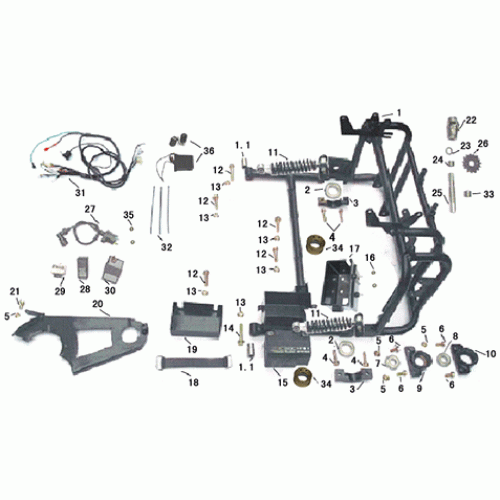 Bottom Rear Swing Arm (Dazon Raider 90 2006 and Earlier)