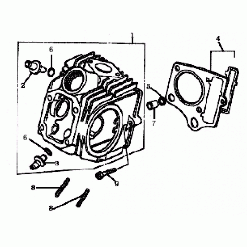 Cylinder Head (Dazon Raider 90 2005 and Older)